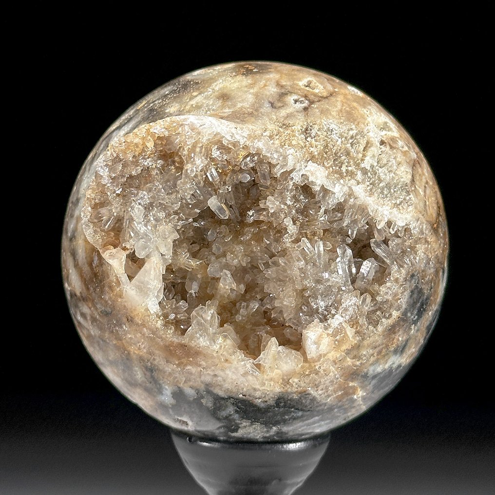 NO RESERVE PRICE - Wonderful Pair of Crystal Quartz - Spheres on custom stands - Height: 18.7 cm - Width: 10.4 cm- 2400 g - (2) #3.2