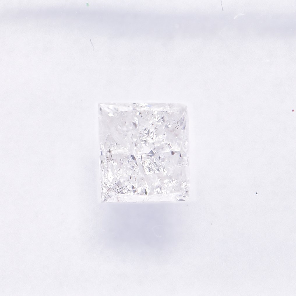 Sem preço de reserva - 1 pcs Diamante  (Natural)  - 0.46 ct - Retângulo - F - I3 - International Gemological Institute (IGI) - VG #4.3