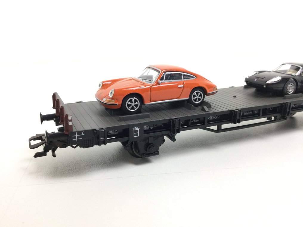 Märklin H0 - 45053/45054/45055 - Model wagonu towarowego (3) - Autotransportwagens: 70 lat Porsche-sportwagen 3/4 i 5 - DB #1.0