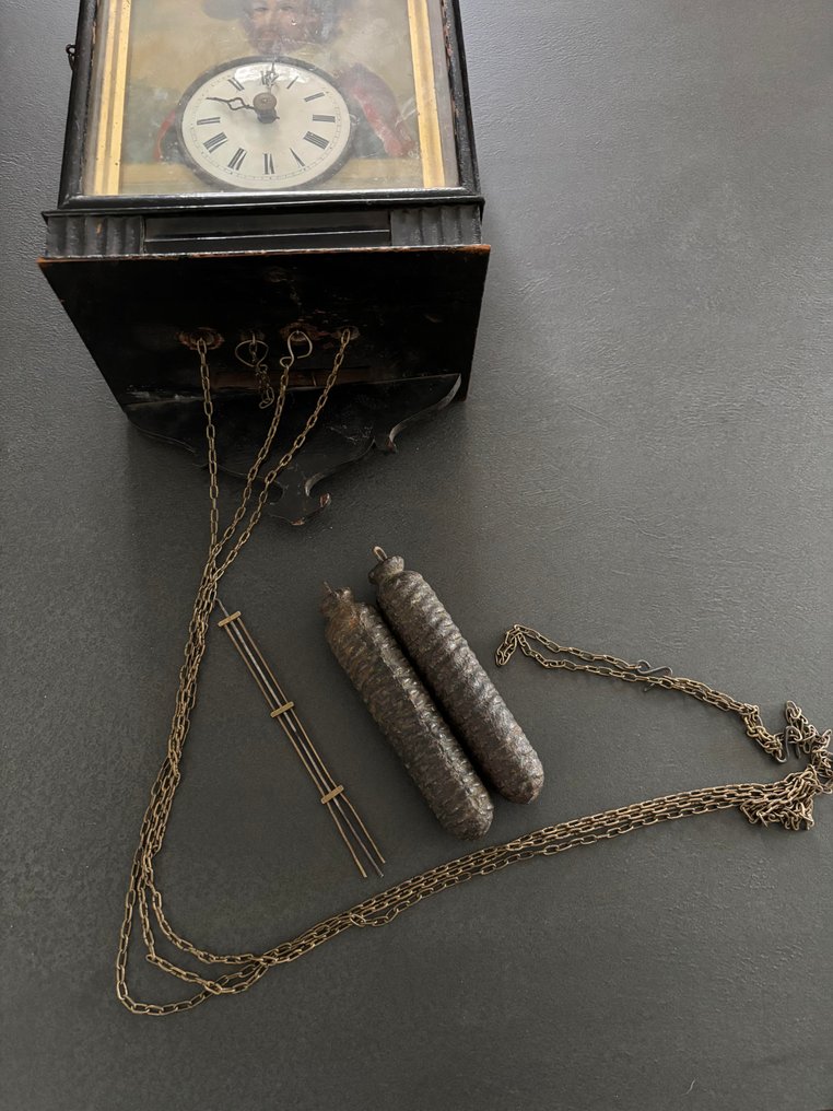 黑森林挂钟, 眼睛翻转表 -   木, 黄铜 - 1850-1900 - 你好 #1.0