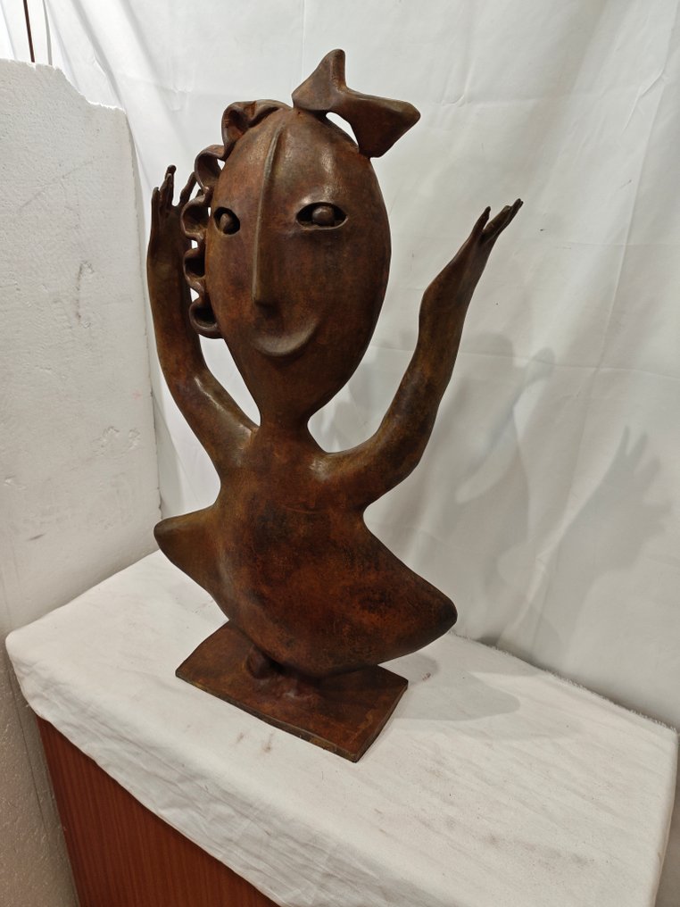 Juan García Ripollés (1932) - 雕塑, Danzarina - XL - 70 cm - 黄铜色 - 1980 #1.0