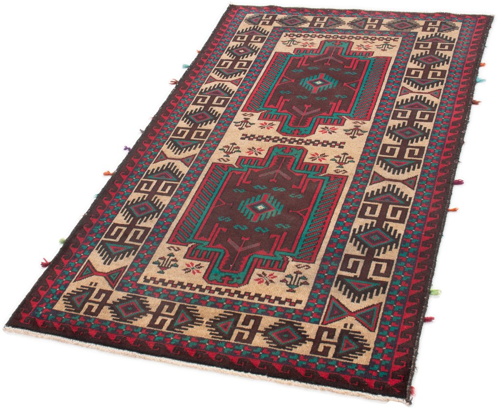 Tæppe - 139 cm - 77 cm - Baluch Afghan #1.0