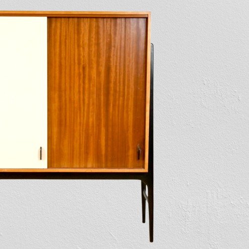 Belform - Alfred Hendrickx - Μπουφές - Μαόνι ξύλο λαμινάτο και λευκό βινύλιο - υψηλό ντουλάπι #2.1