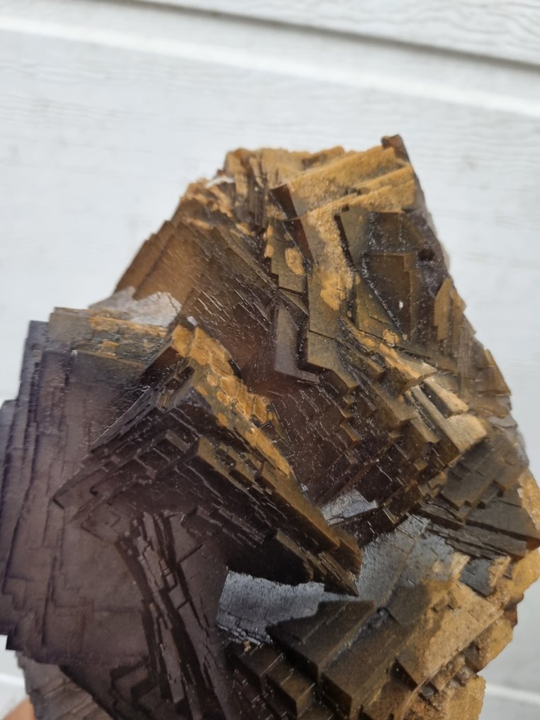 XXL High Quality Gray / Purple Fluorite - Height: 250 mm - Width: 155 mm- 3690 g #4.3