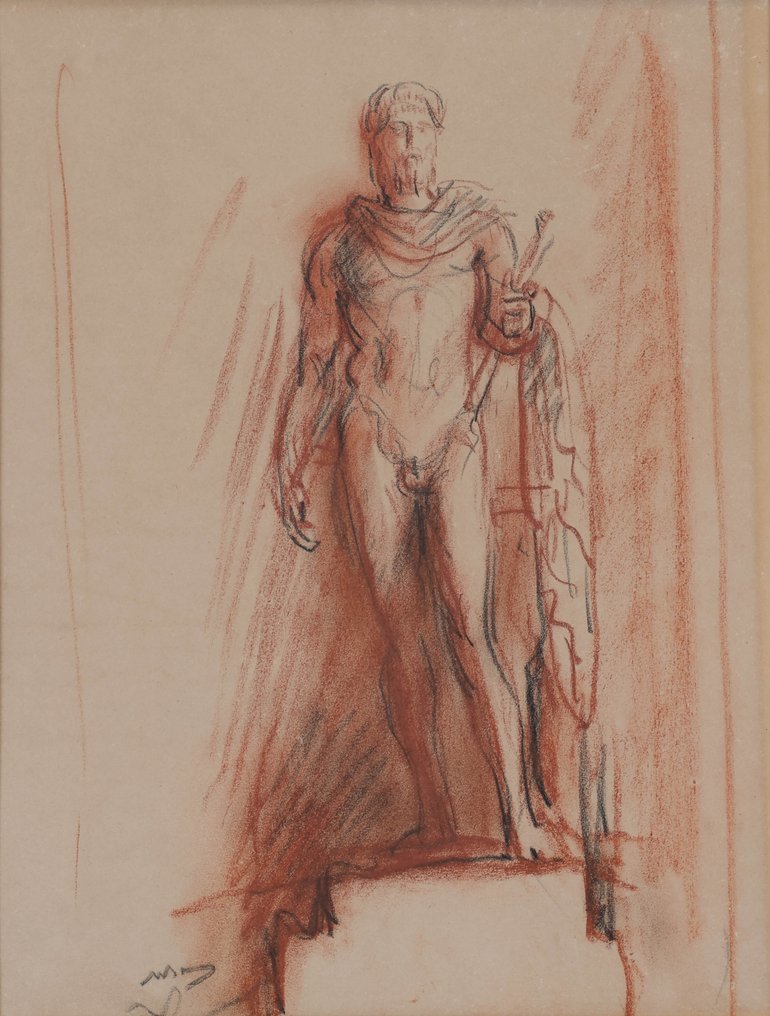 Marius Bauer (1867-1932) - Beeld in het Louvre #1.0