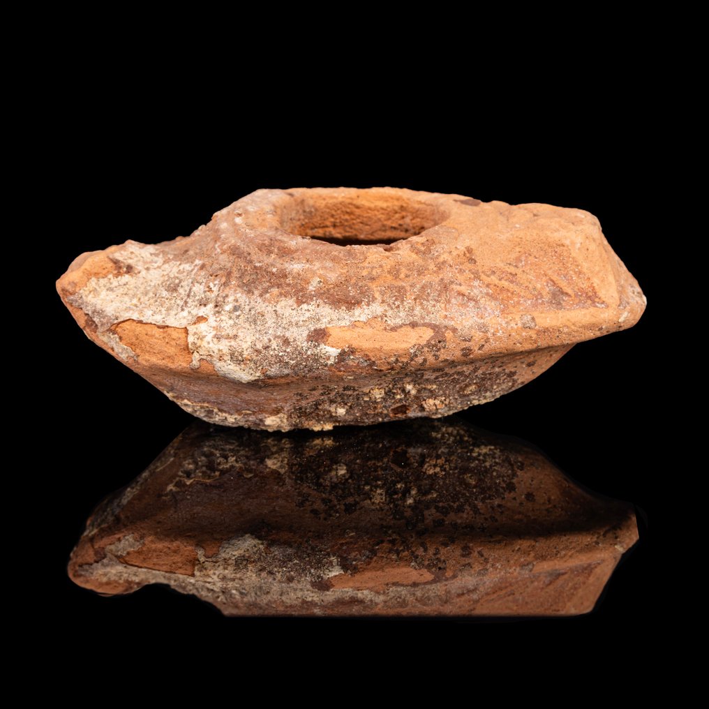 后罗马时期／拜占庭早期 陶土油灯  (没有保留价) #1.0