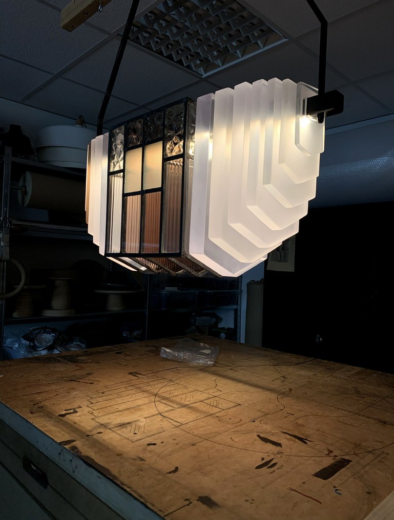 studio vroonland - sjoerd vroonland - 灯具 - 编号1 - 彩色玻璃, 丙烯酸、玻璃和铅, 丙烯酸树脂 #2.1