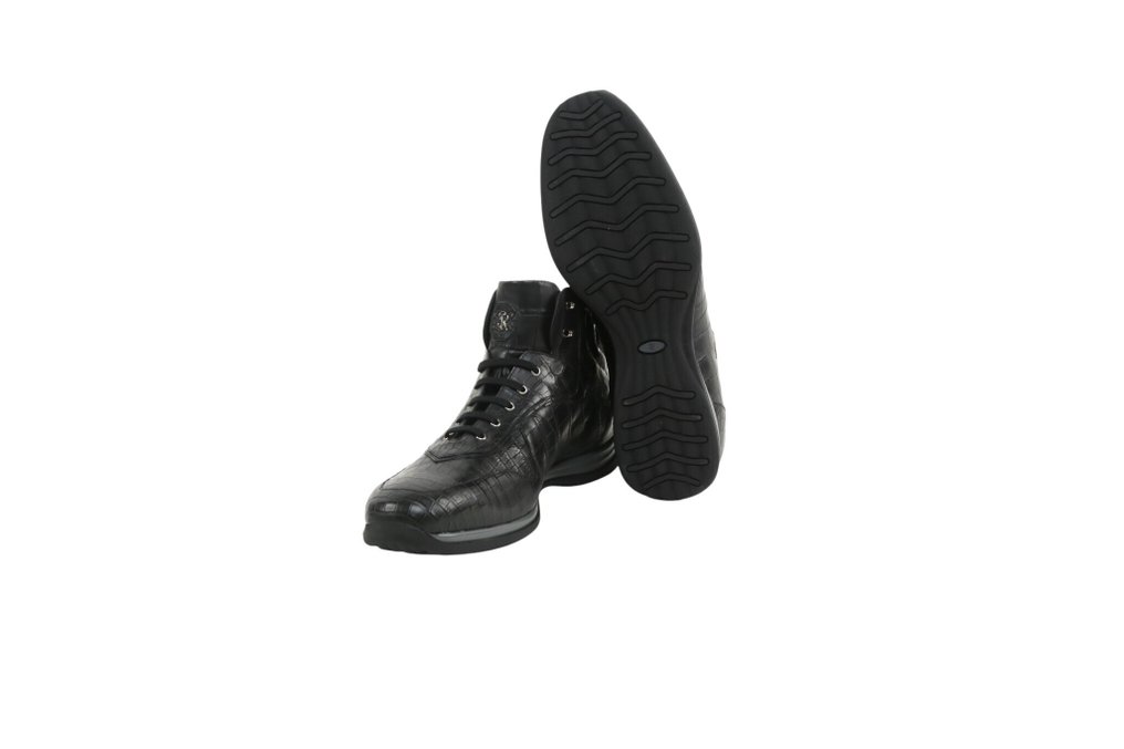 RRP 6600€ STEFANO RICCI High-Top Sneakers in 100% Crocodile – “Cocco Silky Smoke” 10.5 UK - Sneakers - Size: EU 44.5 - New with tags #2.1