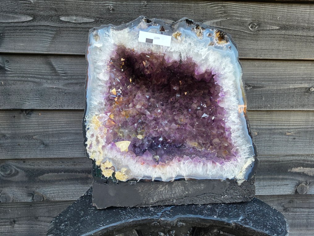 Nessuna riserva - Grande geode di ametista Amethyst - Altezza: 26.5 cm - Larghezza: 25.5 cm- 13.51 kg #3.2