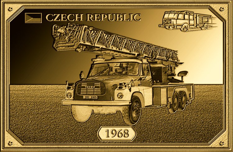 10 x 1/1000 troy oz - Gold .999 - Fire Brigade Internaticional Coins Set II (w/ Display Case & Coa) #4.3