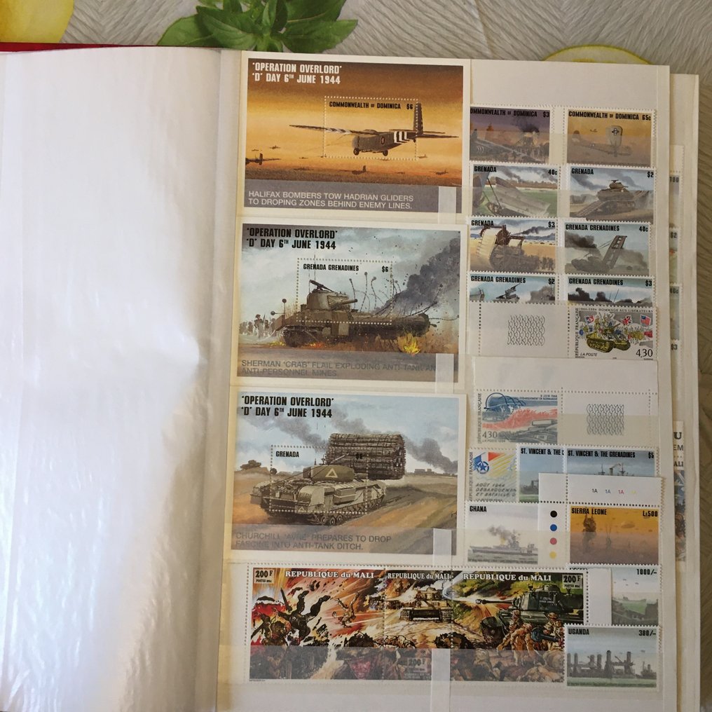 Świat - Bella, nowa kolekcja znaczków z arkuszami, tematyka D-Day + Stany Zjednoczone Ameryki i #1.0