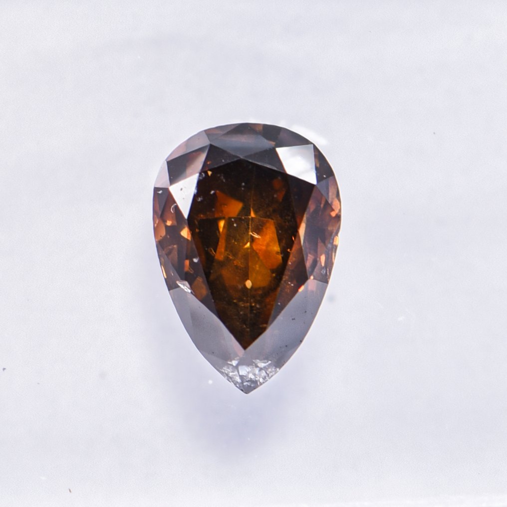 χωρίς τιμή ασφαλείας - 1 pcs Διαμάντι (Φυσικού χρώματος) - 0.64 ct - Αχλάδι - Fancy deep Κίτρινο Πορτοκαλί - SI2 - International Gemological Institute (IGI) - ΒΓ #2.1