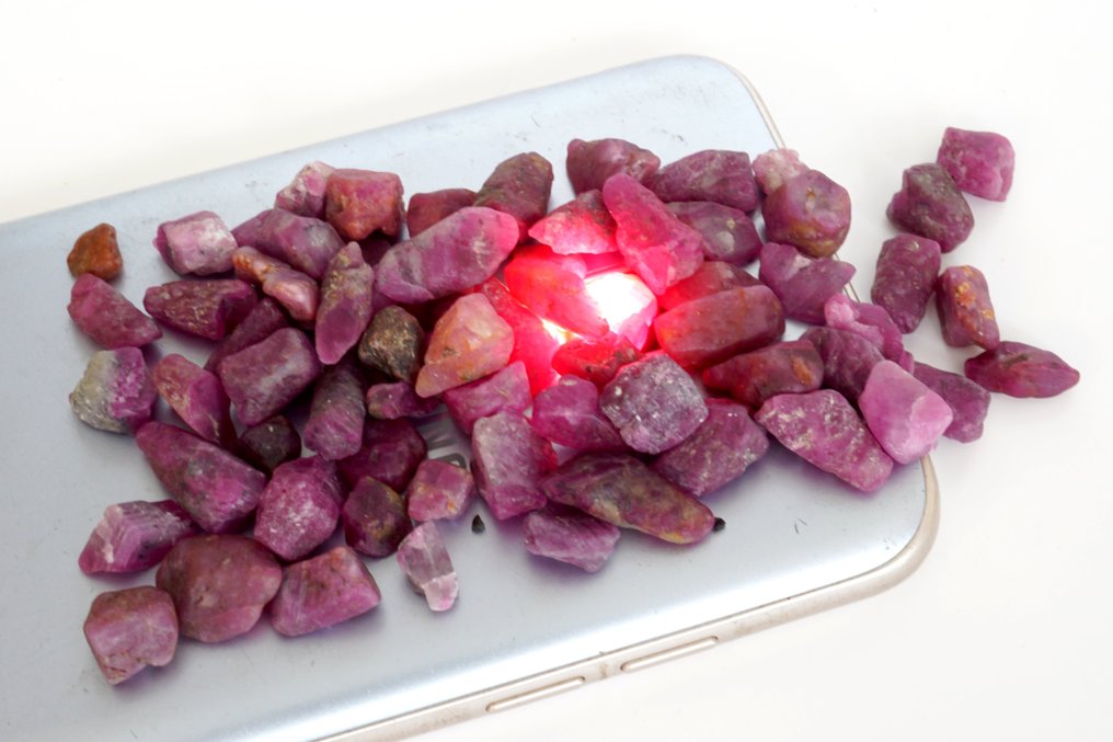 Ruby 309克拉未处理的原石红宝石晶体- 61.84 g #4.3