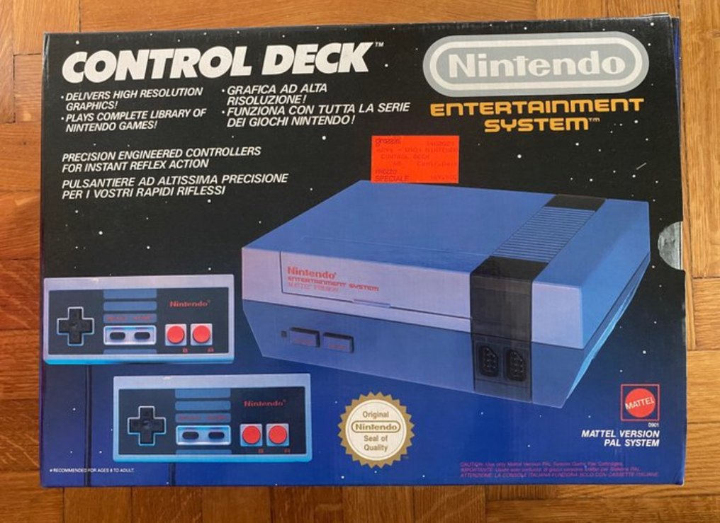 Nintendo, Mattel - Nes - Nintendo Entertainment System Control Deck (PAL A ITA) - 视频游戏机+游戏 - 带原装盒 #1.0