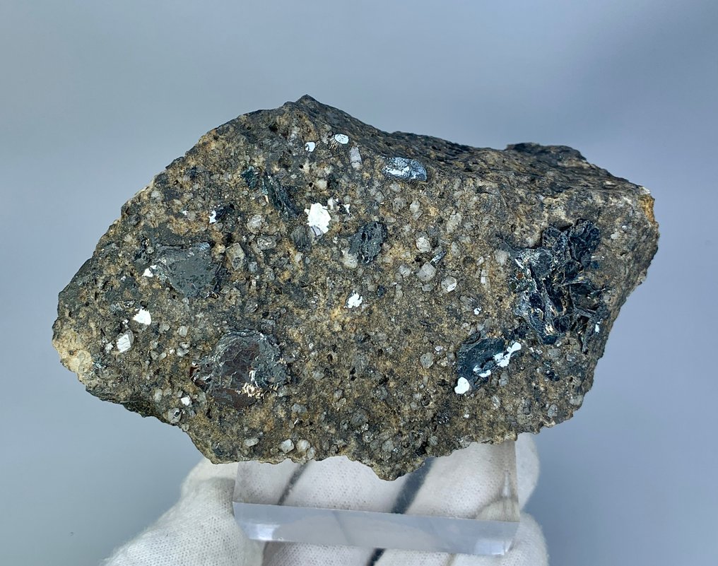 无底价血铁矿配金红石 标本和水晶 - 高度: 128 mm - 宽度: 69 mm- 719 g - (8) #2.1