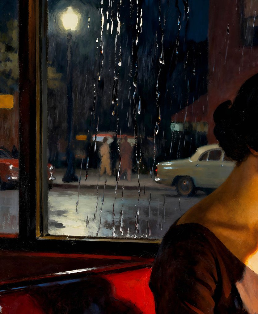 Le Yack - A Glass in the Rain - Hand signed #1.0