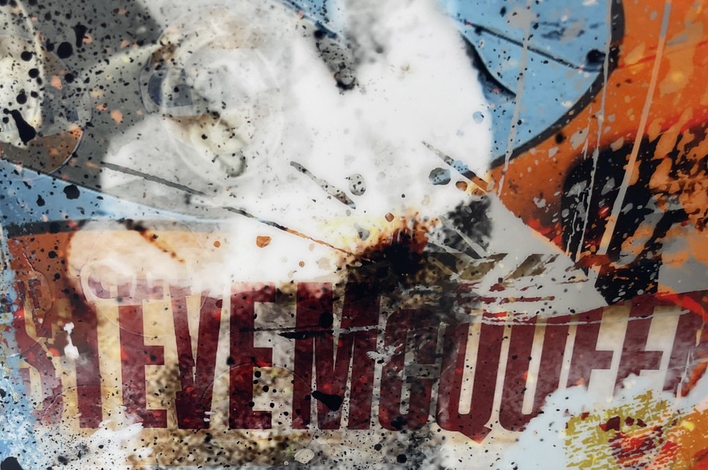 艺术品：Fabien Novarino《McQueen 驾驶保时捷》- dibond签名 - Porsche #2.1