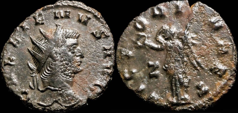 Império Romano. Galiano (253-268 d.C.). Antoninianus VICTORIA AET (Sem preço de reserva) #1.0