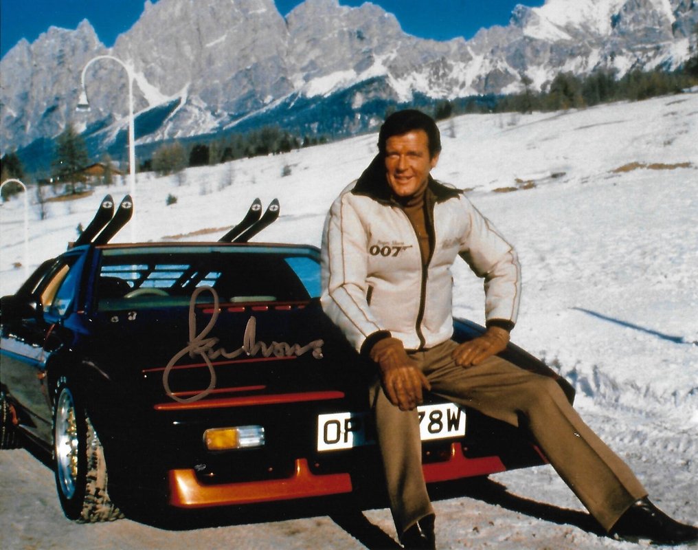Roger Moore - Autographed Photo "For Your Eyes Only" James Bond 007 with b'bc COA. #1.0