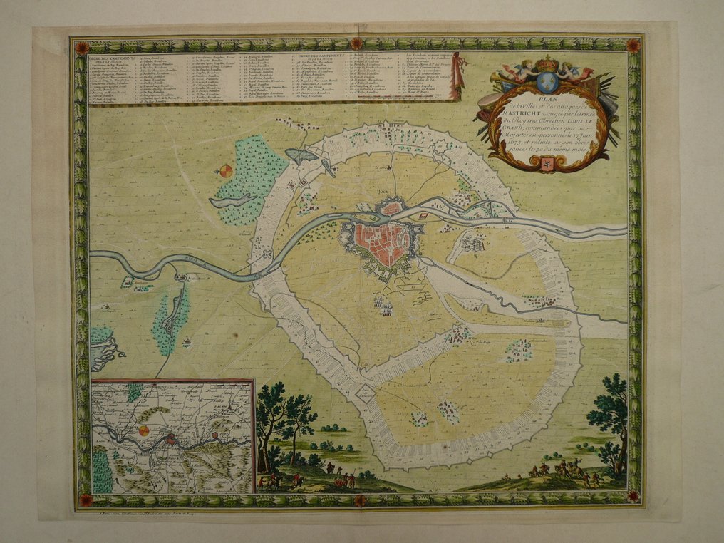 Europe - The Netherlands / Maastricht; Bernard-Antoine Jaillot - Plan de la ville et des attaques de Mastricht (...) - 1681-1700 #1.0