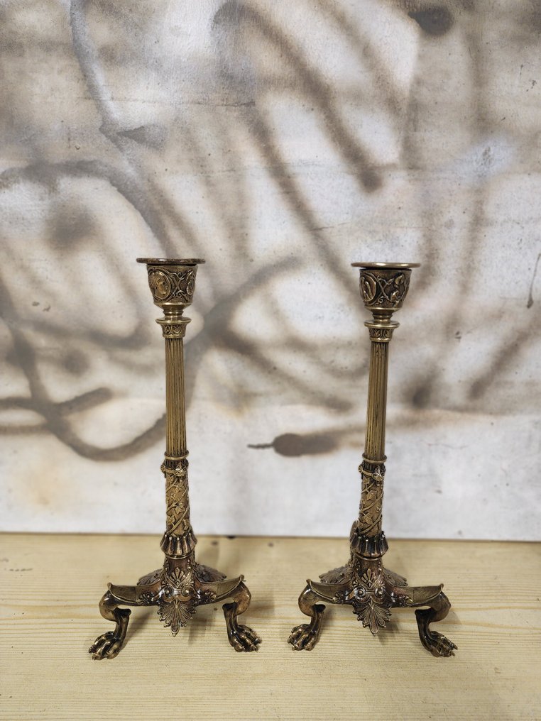 Alfred Daubrée (1817 - 1885) - Κηροπήγιο (2) - Μπρούντζος #2.1