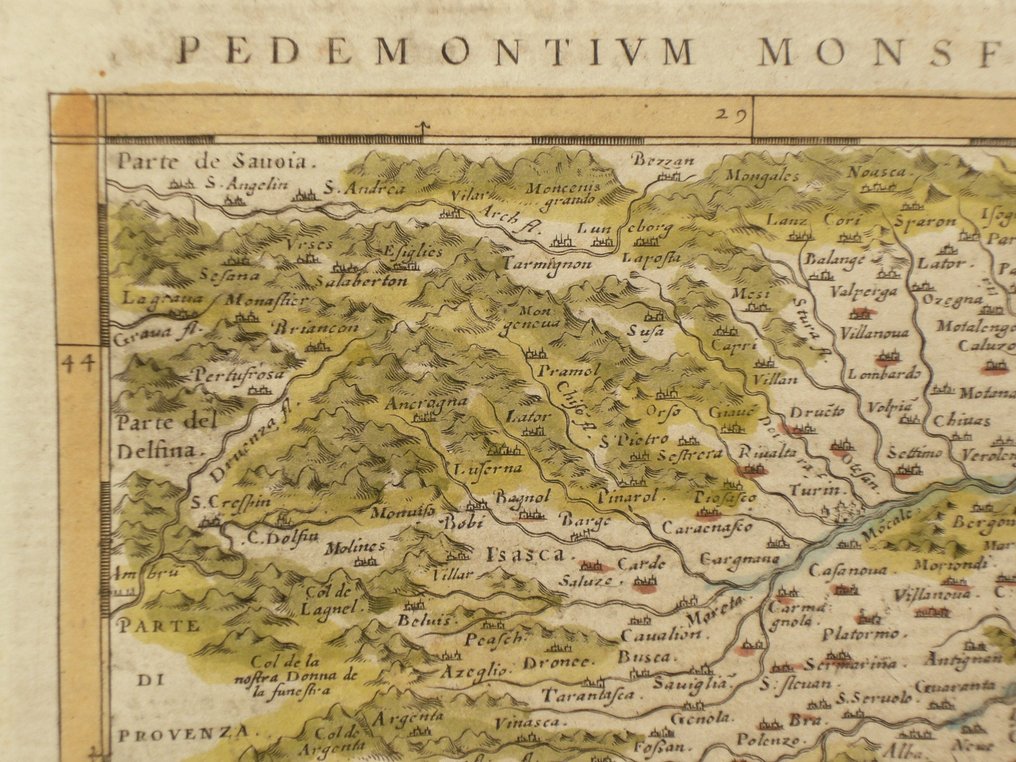 Italy - Torino / Genua / Piemonte; J.A. Magini - Pedemontium Monsferratus et Liguria - 1597 #2.1