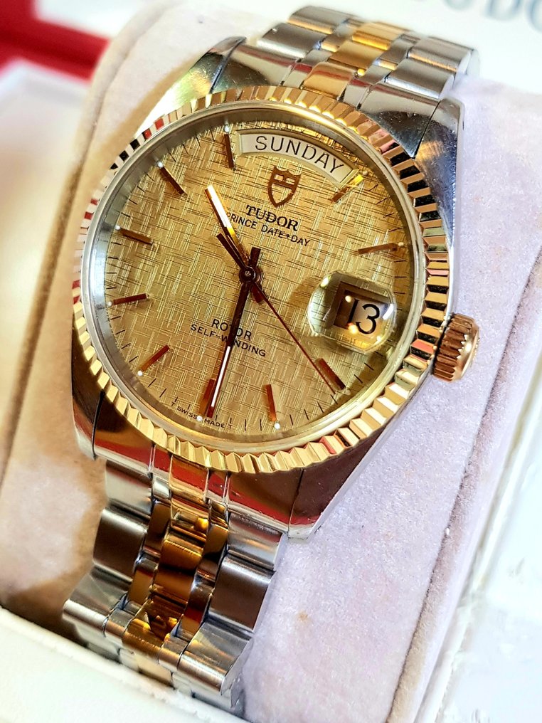 Tudor - Prince Date+Day - "GOLD LINEN DIAL" - Ref. No. 76213 - 男士 - 2000-2010 #1.0