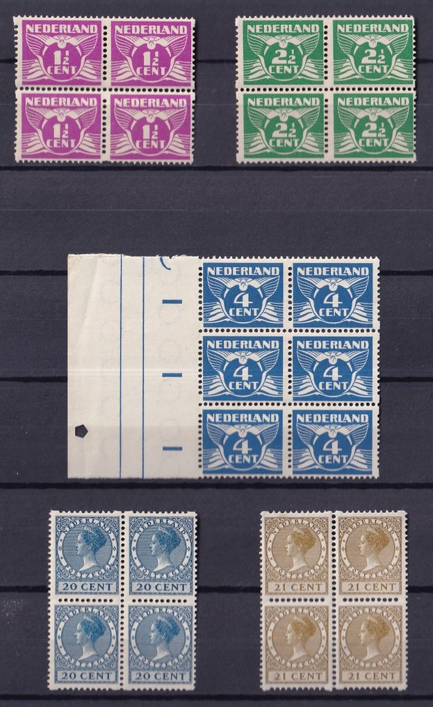 Netherlands 1930 - 5 blocks roll standing #1.0