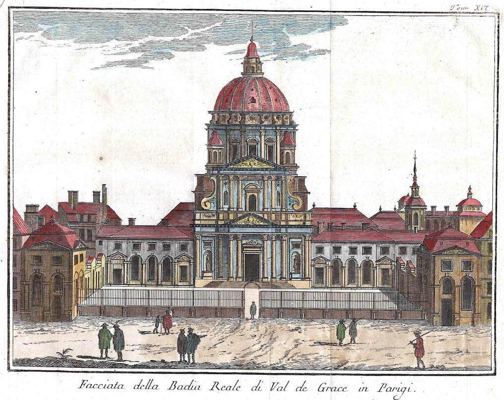 Frankreich - Paris; T. Salmon - Facciata della Badia Reale di Val de Grace in Parigi - 1721-1750 #1.0