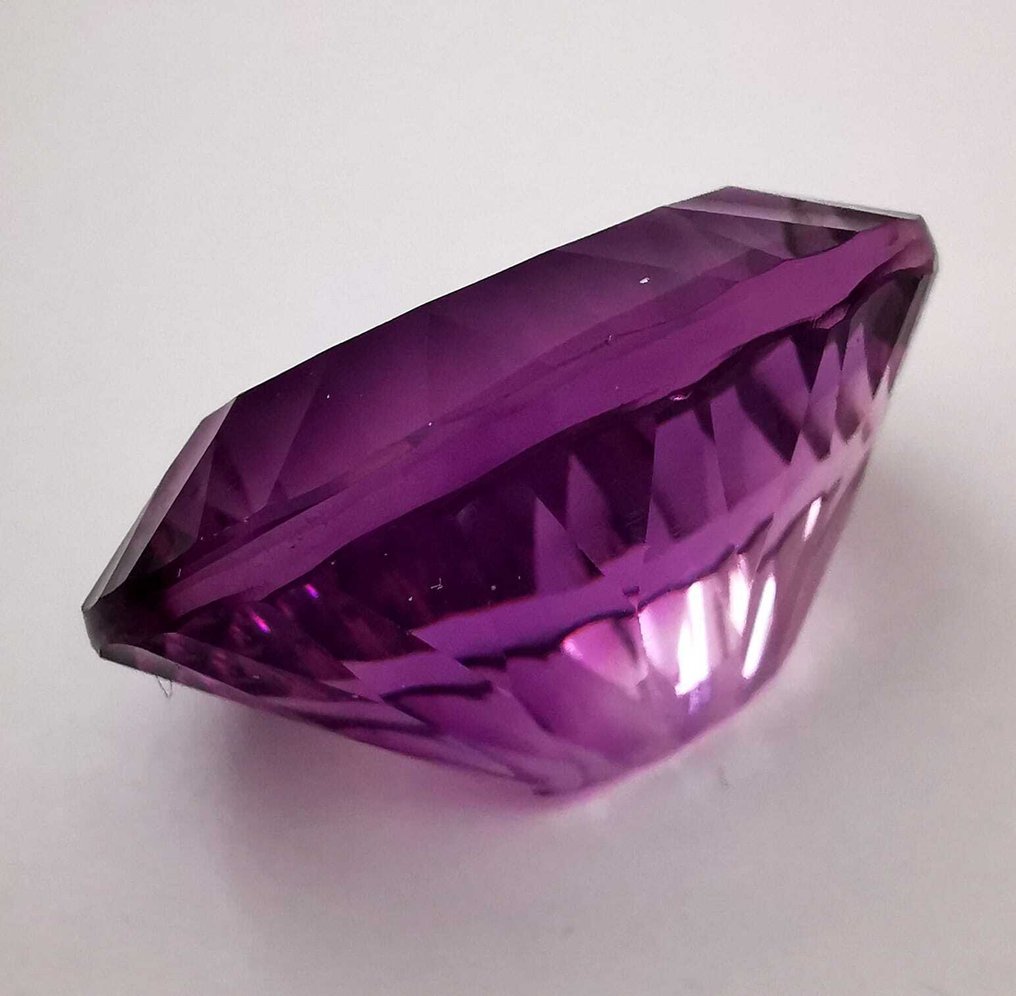 Nincs minimálár Lila Ametiszt  - 49.25 ct - Antwerpeni Drágakővizsgálati Laboratórium (ALGT) - Intenzív rózsaszínest lila #2.1