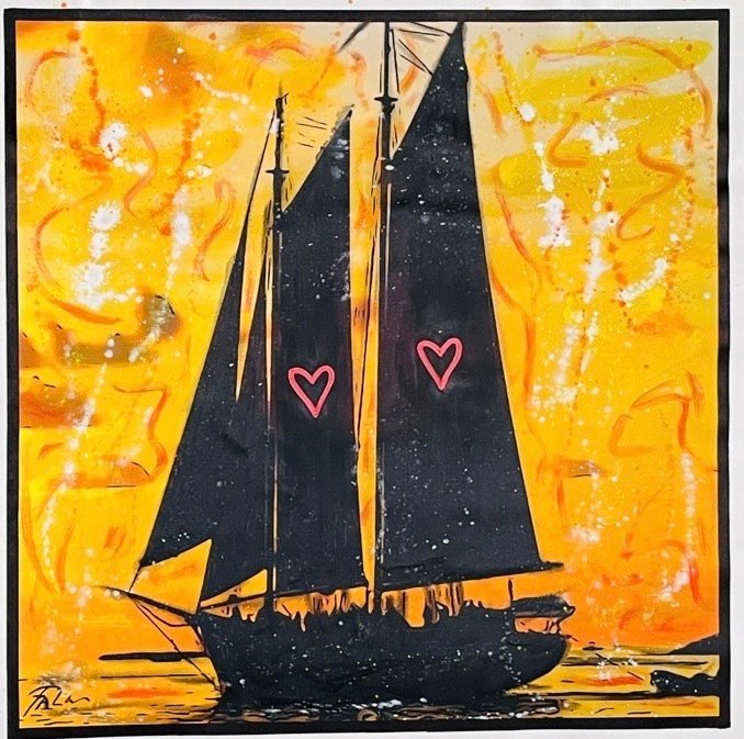Joaquim Falcò (1958) - Sailboat at Sunset #1.0