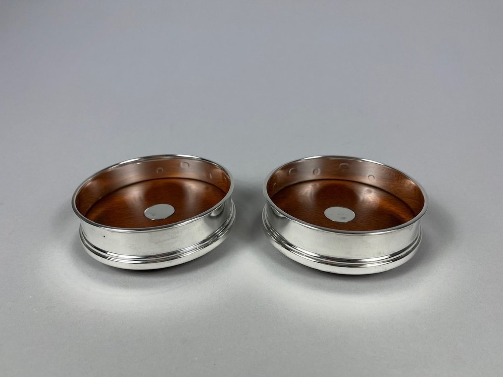 R. Carr Ltd. Sheffield - Base para copo (2) - .925 prata, Mogno #4.3