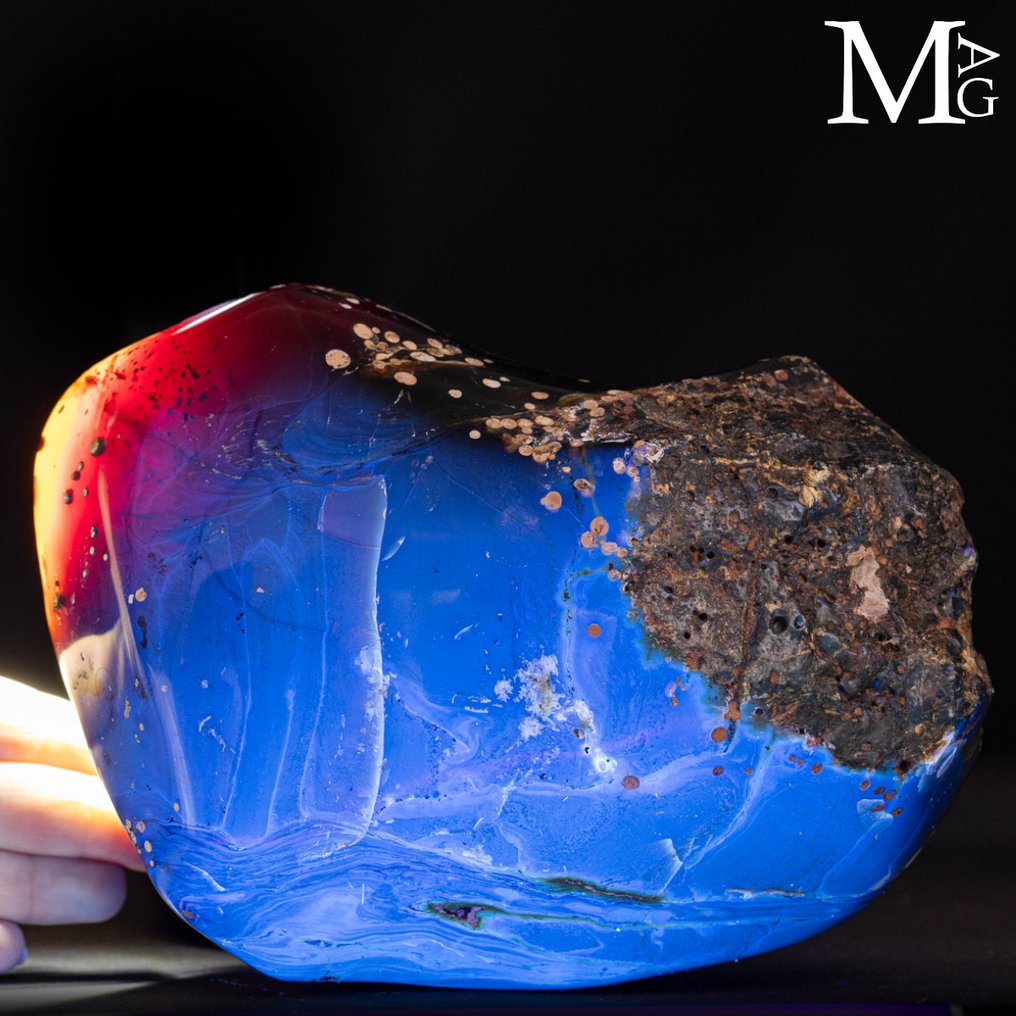 AMBRA SUMATRA 来自苏门答腊的化石琥珀标本——稀有样本，色彩对比非凡 - 高度: 193 mm - 宽度: 144 mm- 1435 g #1.0