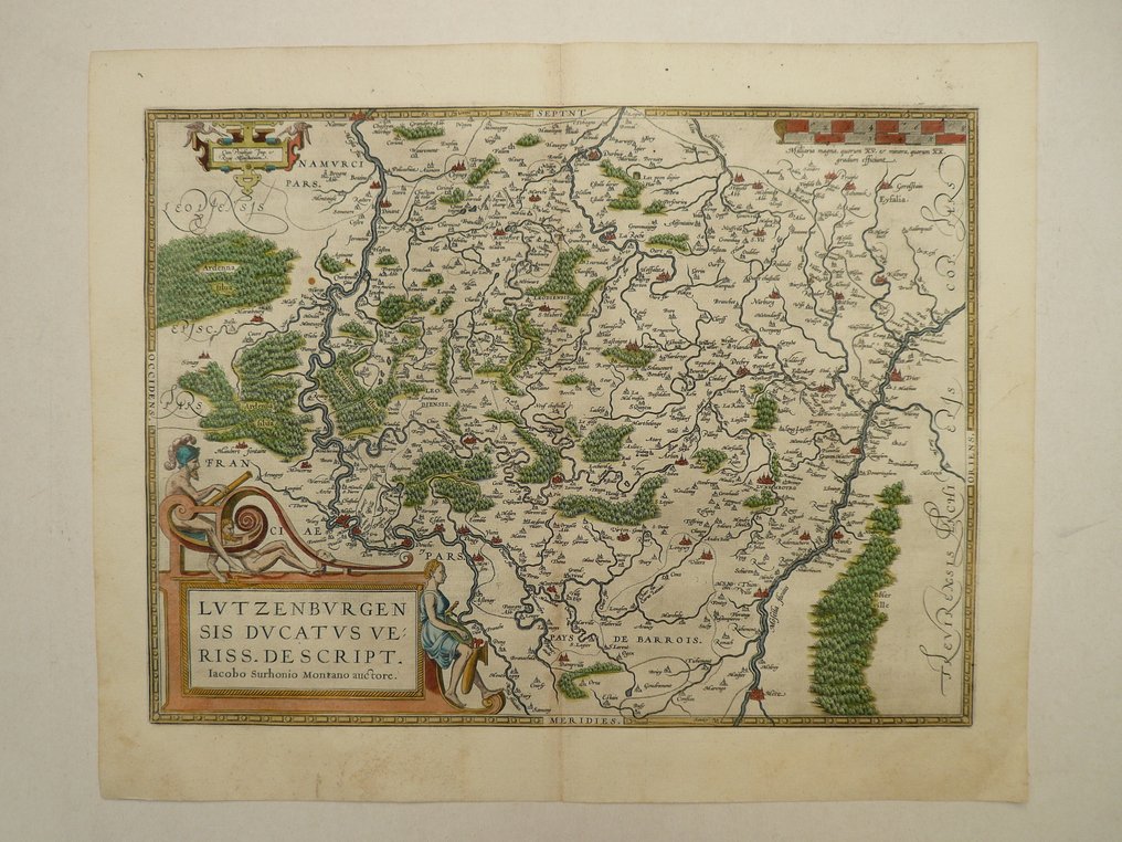Luxembourg - Luxemburg; Jacob Surhon / Abraham Ortelius - Lutzenburgensis Ducatus veriss. Descript. - 1581-1600 #1.0
