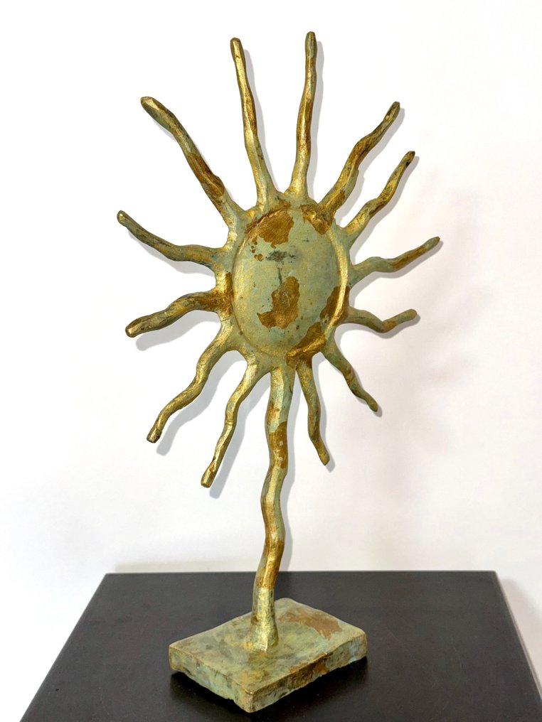 Derme Abdoulaye - 雕刻, Soleil de Bronze - 40 cm - 铜鎏金 #1.0