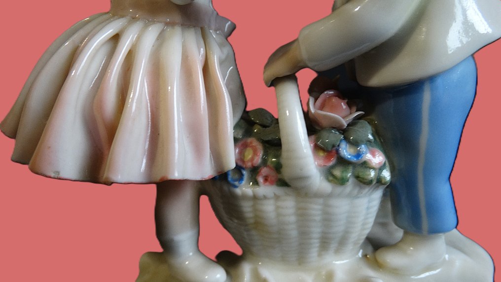 Karl Ens, Volkstedt - Αγαλματίδιο, Vintage - 14 cm - Πορσελάνη #4.3