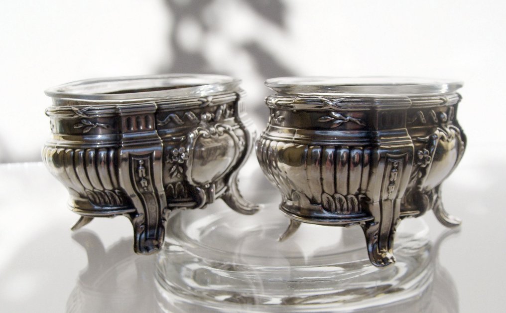 French silver master salt cellars - Spice container - Ravinet workshop, Paris #2.1