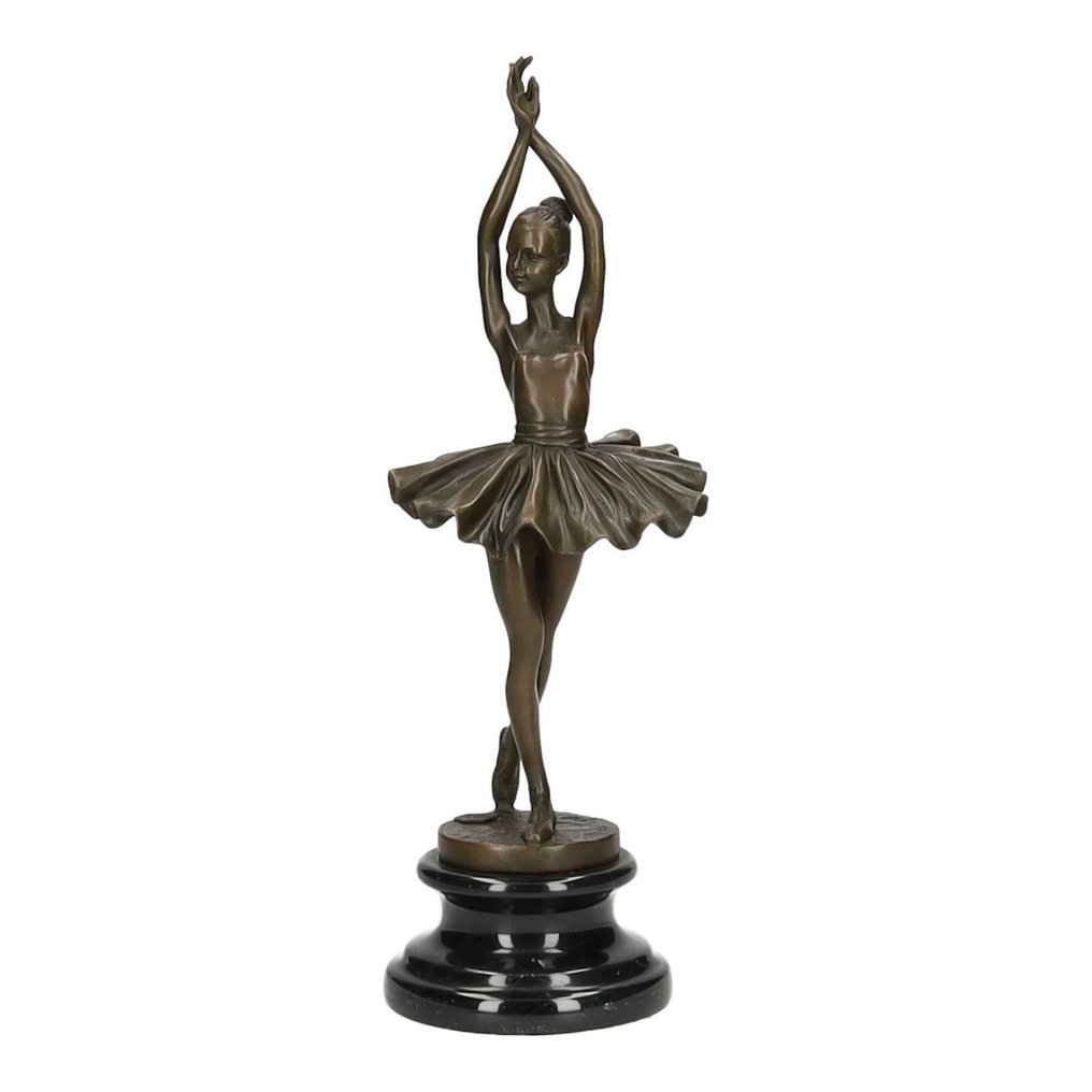 Statuette - A bronze ballerina - Bronze, Marmor #2.1