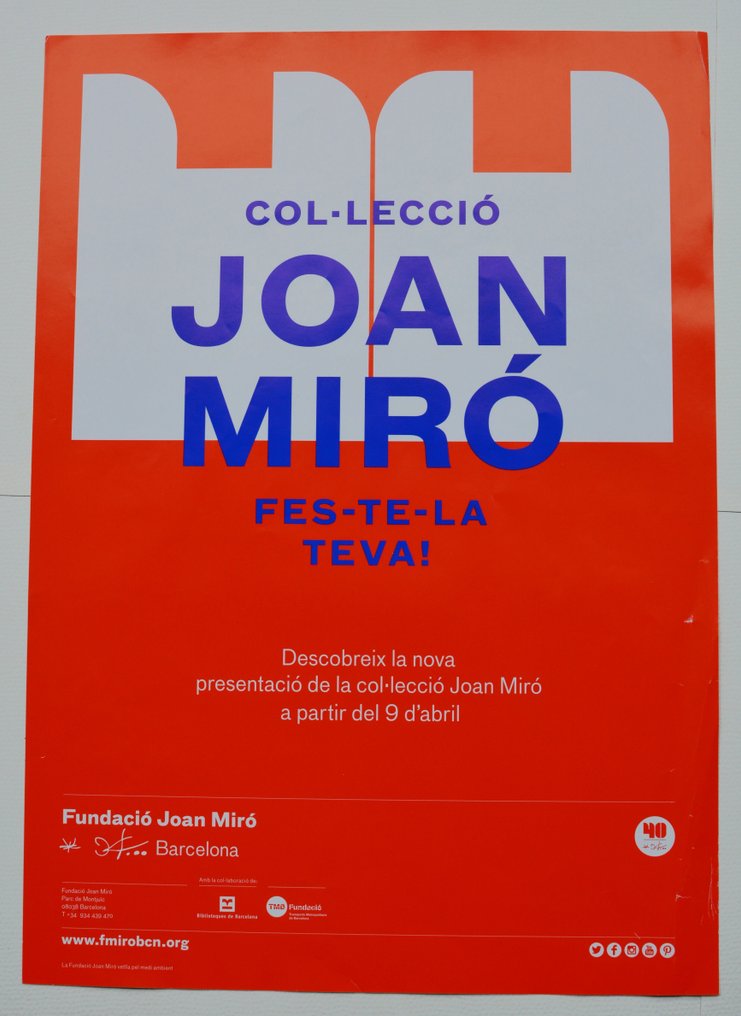 Fundació Joan Miró - Fundació Joan Miró Barcelona - Unique Set of 3 Posters – Joan Miró Collection Launch (2016) – Fundació Joan Miró, Barcelona - 2010s #1.0