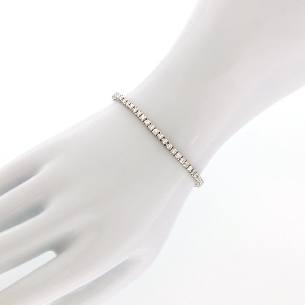 没有保留价 - 手镯 - 18K包金 白金 - 3.66ct. tw. 钻石 (天然) #3.2