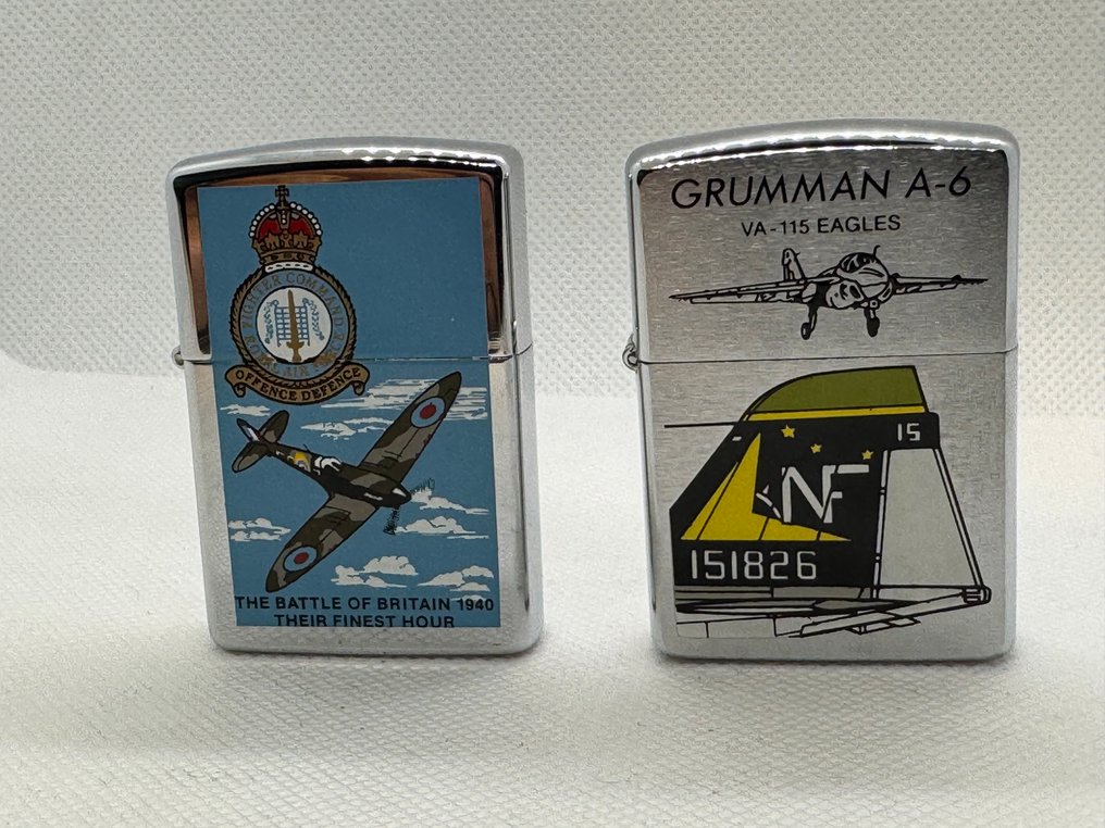 Zippo - Sem preço de reserva - Isqueiro - Aço (aço inoxidável) -  (2) #1.0