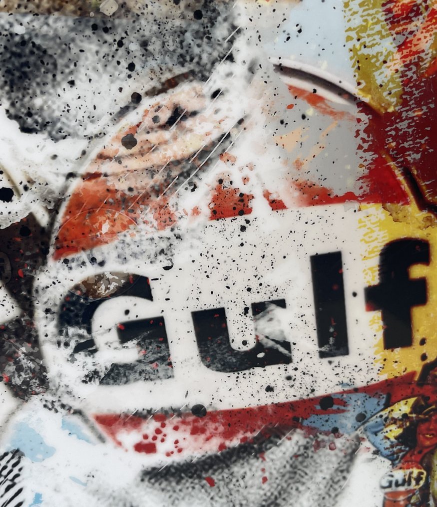 艺术品：Fabien Novarino《McQueen 驾驶保时捷》- dibond签名 - Porsche #1.0