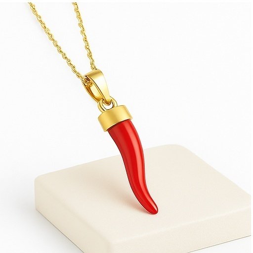 Nincs minimálár - Nyaklánc - 18 kt. Sárga arany Korall - Korall #4.3