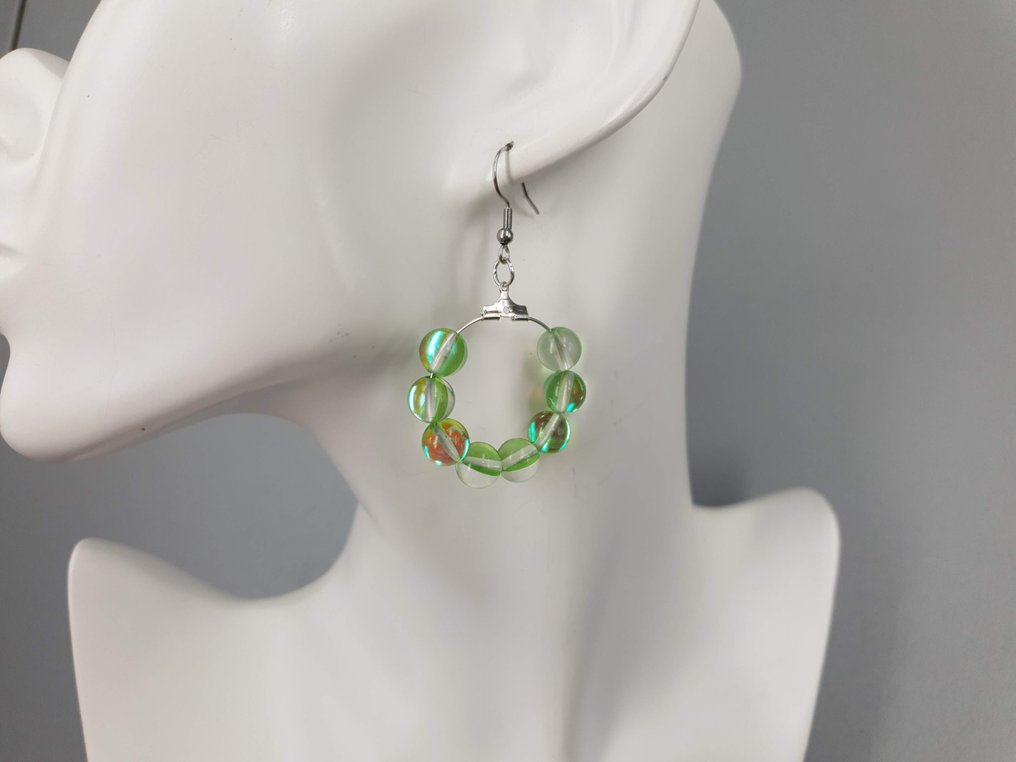 Natural Green Moonstone  / No Reserve Price / Bracelet in Various Sizes - Bracelet #4.3