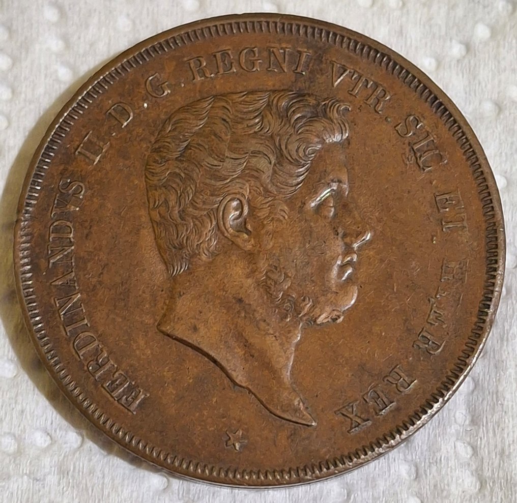 意大利，兩西西里王國 Ferdinando II di Borbone. 10 Tornesi 1839 #1.0