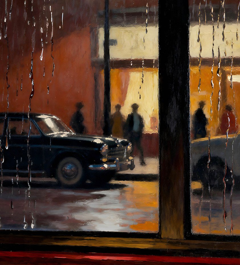 Le Yack - A Glass in the Rain - Hand signed #4.3