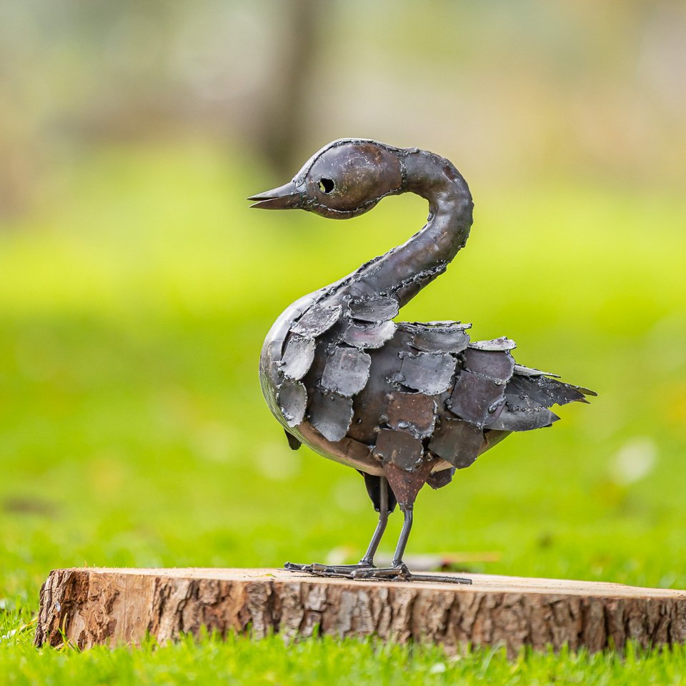 Γλυπτό, Twee zwanen - 250 mm - Μέταλλο #3.2