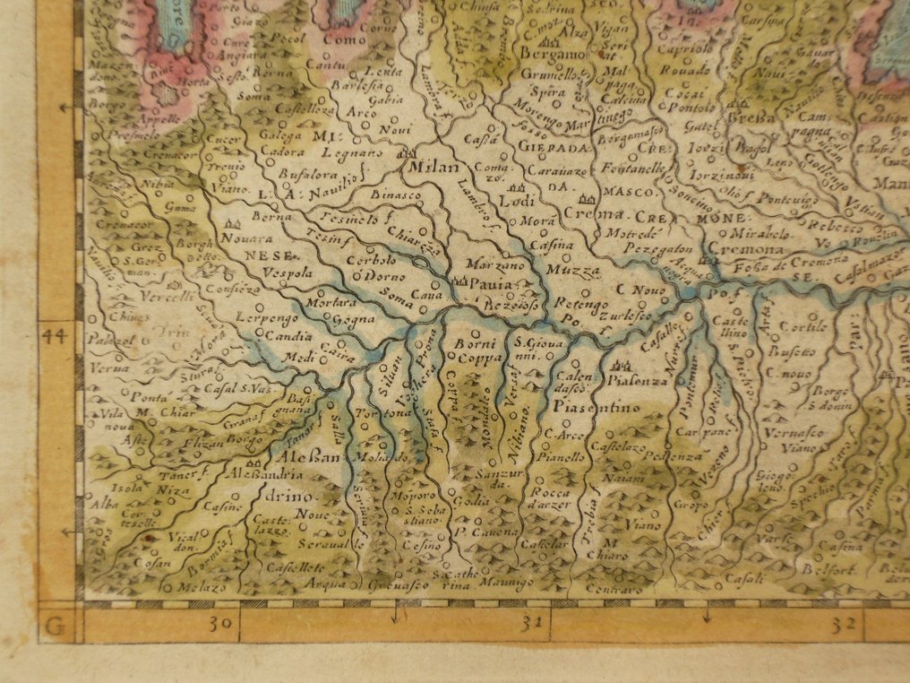 Italien - Lombardia / Brescia / Bergamo / Milano / Modena / Bologna; J.A. Magini - Lombardia et Marchia Tarvisina - 1597 #4.3