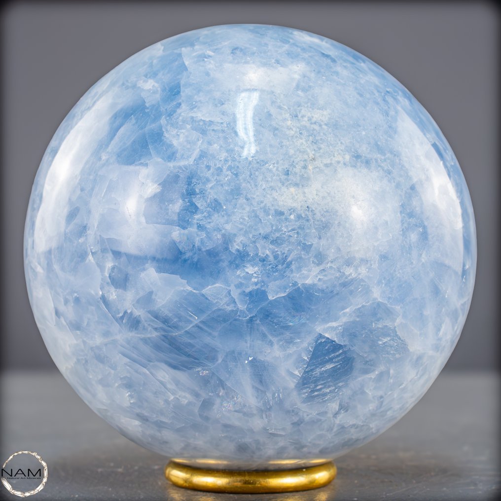 蓝色方解石球 清晰、宁静与温柔的优雅- 1842.28 g #1.0