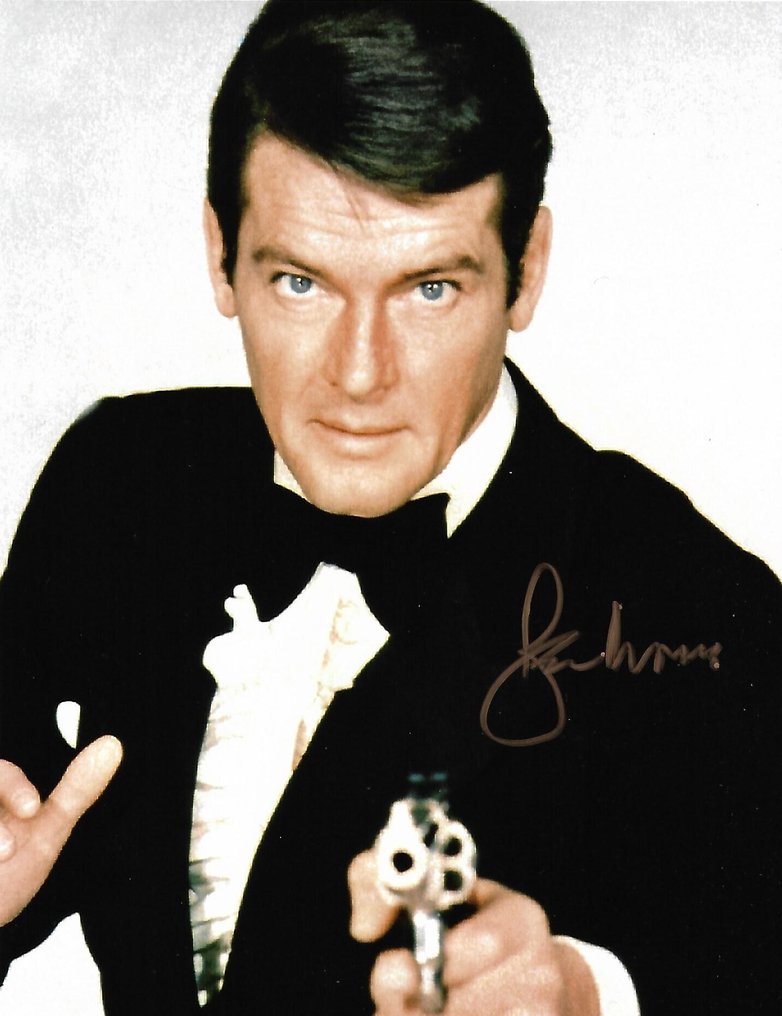 Roger Moore - Autographed Photo James Bond 007 with b'bc COA. #1.0